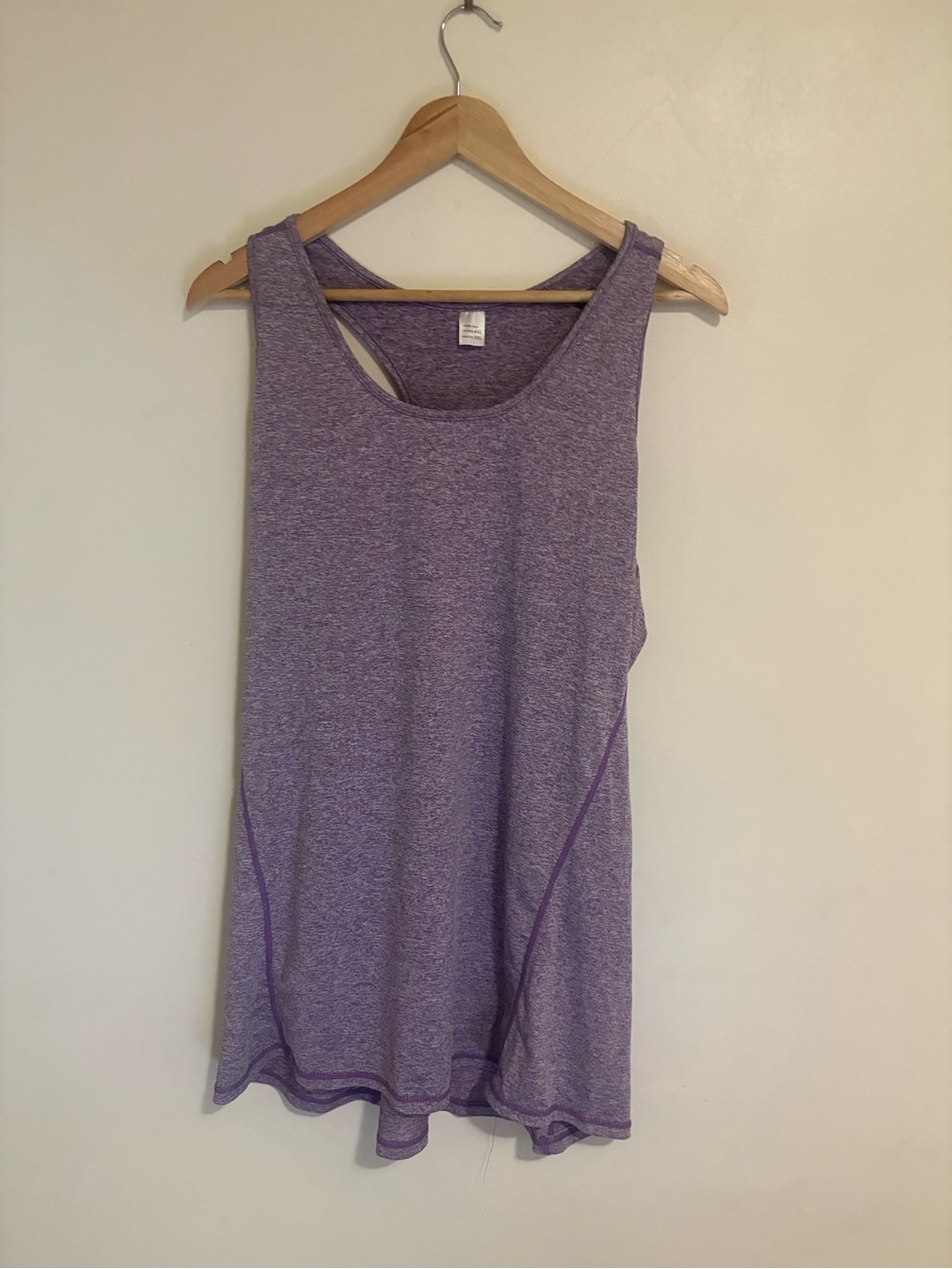 Women's Lavender Performance Racerback Tank Top 3XL